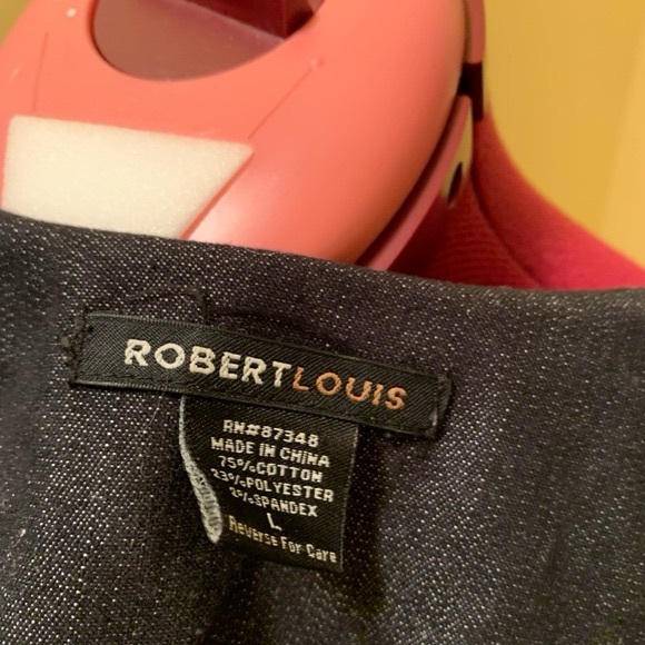 Robert Louis Jean Jacket with Belt and contrasting trim - Picture 9 of 12